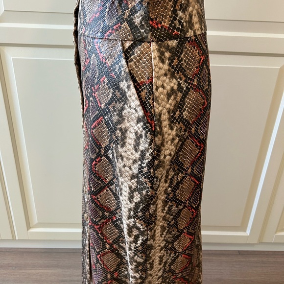 Zara Python-print Faux Leather Skirt Size M - Picture 3 of 6